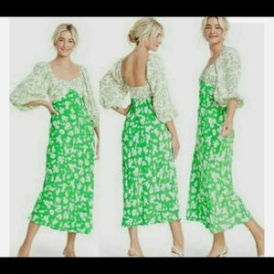 RIXO Green and Daisy dress. Never been worn